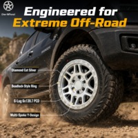 Jantes Beadlock Forgées Modifiées DW Performance Argentées 17 18 20 22 Pouces Compatibles avec Navara D40 Offroad Stance Jantes en Alliage Personnalisées