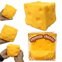 Jouet anti-stress en forme de fromage certifié CPC, rempli de farine, à rebond rapide, 11 cm, pour soulager le stress, expédié depuis l'entrepôt américain