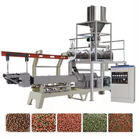 Ligne de production d'aliments pour chiens à extrudeuse à vis écoénergétique avec moteur PLC, machine à granulés en acier inoxydable de qualité alimentaire
