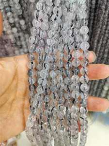 Wholesale Natural Smooth Charm Gemstone <strong>Black</strong> Rutilated Quartz Stone Loose <strong>Beads</strong> for Jewelry Making - Product Image 3