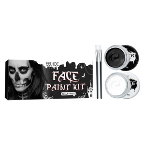 Kit de <span class=keywords><strong>Pintura</strong></span> Facial EELHOE, Profesional, Resistente al Agua, de Grado Cosmético, <span class=keywords><strong>Pintura</strong></span> Facial y Corporal Negra y Blanca, Maquillaje de Vampiro, Zombi y <span class=keywords><strong>Calavera</strong></span> - Product Image 1