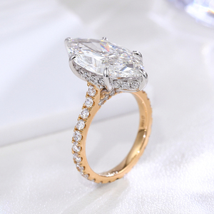 IGI Marquise Cut Lab Grown Diamond 10K 14K 18K <span class=keywords><strong>Anillo</strong></span> de oro <span class=keywords><strong>Anillo</strong></span> de <span class=keywords><strong>moda</strong></span> personalizado para compromiso de boda Joyería clásica de aniversario - Product Image 4