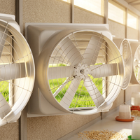 Ventilateur d'évacuation conique en PRV JTX-F1060 de 1060 mm, mural, en fibre de verre, pour poulailler, entrepôt, ferme d'élevage