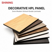 Panneau décoratif HPL, feuille de stratifié haute pression pour mobilier scolaire, panneau mural résistant à l'usure et aux rayures, directement de l'usine