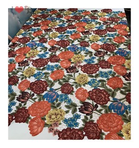 Super Luxurious Heavy Embroidered Floral Paris Fashion Show <strong>Lace</strong> <strong>Fabric</strong> for Couture Dress - Product Image 1