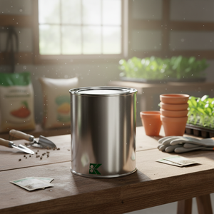 Cylindrical Metal <b>tin</b> container 1 Liter Agricultural Container 99mm x 128mm - Product Image 2
