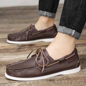 <span class=keywords><strong>Chaussures</strong></span> pour hommes transfrontalières en gros, grande taille <span class=keywords><strong>47</strong></span>, style coréen, tendance, à bout carré, décontractées, en cuir, type mocassins de conduite, été - Product Image 2