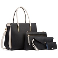 Collection de Sacs à Main Trapèze pour Femmes – Lot de 4 Pièces avec Fermeture Éclair et Doublure en Polyester – Offre Spéciale