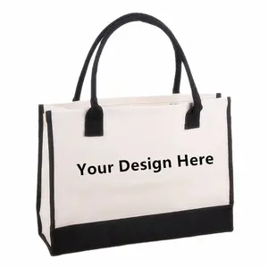 Umweltfreundliche Mode individuelle Brief- oder Design-Tote-Tasche für Damen Unisex doppelzweck individuelle Einkaufs-Mode Tote-Tasche für Damen