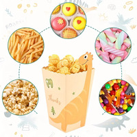 Nouveau design dinosaure bébé infantile anniversaire Snack bonbons pop-corn papier dur carte boîte fête décoration frites snack sacs