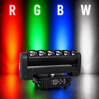 Projecteur LED à faisceau mobile 6x30W RGBW 4-en-1 à rotation infinie avec effet pixel double face DMX512 RDM pour éclairage de scène DJ et événements