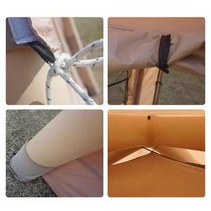 เต็นท์เป่าลม 3-5 คน สำหรับตั้งแคมป์กลางแจ้ง กางเร็ว กันน้ำ กันแดด ผ้าอ๊อกซ์ฟอร์ดสีกากี - Product Image 4