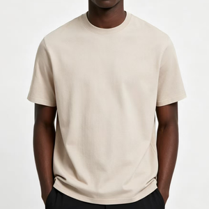 Camiseta de Cuello Redondo de Algodón Peinado de 250g, Estilo Summer Mint Mambo, con Logotipo OEM, Color Verde <span class=keywords><strong>Matcha</strong></span>, Algodón Puro, Manga Corta Holgada - Product Image 3