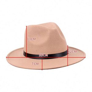 Nouveau Chapeau en feutre uni 2026 pour enfants, style rétro britannique jazz, unisexe, à bord plat, haut de gamme, pour la pêche - Product Image 2
