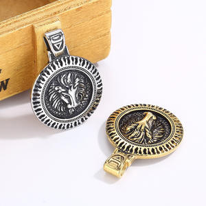 Collar de Moda con Colgante de León, <span class=keywords><strong>Rey</strong></span> de las Bestias, Estilo Punk Vintage Hip Hop, de Acero Inoxidable, para Hombre y Mujer, Venta al Por Mayor - Product Image 1