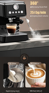Cafetera Espresso de Calentamiento Instantáneo en 30s, 20 Bares de Presión, Cafetera Espresso Profesional Semiautomática para un Café Matutino Rápido - Product Image 3