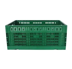 600*400*180MM Stackable Crate Mesh Box Plastic Crates Foldable Mesh Wall For Turnover Crates Plastic Vegetable Fruits