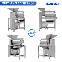 SUS304 Dubbeltraps Fruitontpitter en -pulpmachine voor aardbeien, mango's en perziken, productielijn voor continue verwerking van puree.