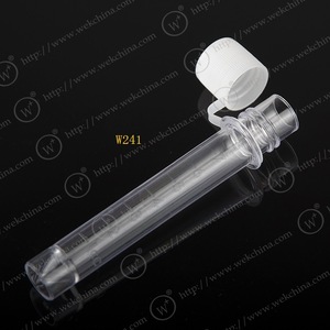 Tube à essai gradué en plastique de 10 ml avec bouchon à vis pour usage en laboratoire - Product Image 1