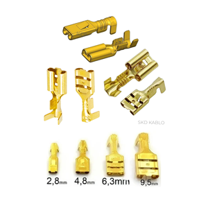 Connecteurs à sertir en cuivre pour faisceaux de câbles automobiles, bornes femelles 2.8, 4.8, 6.3, 9.5 mm - Product Image 3