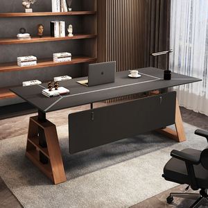 Bureau élévateur électrique Bureau intelligent <span class=keywords><strong>Table</strong></span> d'apprentissage Selle de bureau en cuir A-Frame Le même bureau d'ordinateur à la maison - Product Image 6