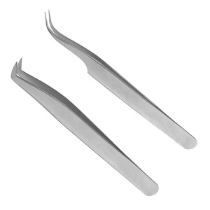Nuevo diseño personalizado de acero inoxidable de pestañas pinzas conjuntos para Injerto de pestañas - Product Image 3