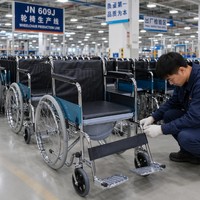 Fauteuil roulant manuel en acier chromé avec roues arrière solides de 24 pouces et frein intégré – Aide à la mobilité pour personnes âgées, handicapées et patients