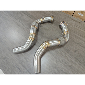 AKS Edelstahl Hosenrohr für BMW G30 550i Downpipe - Product Image 5