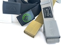 Ceinture de sport décontractée pour homme, nouvelle ceinture de golf, boucle en métal à cliquet automatique avec logo personnalisé, sangle en tissu