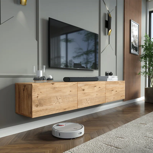 Meuble <span class=keywords><strong>TV</strong></span> en bois moderne et simple avec rangement pour salon, fonction réglable pour chambre à coucher - Product Image 2