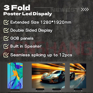 Trifold kỹ thuật số LED Poster p1.5 p1.8 P2 p2.5 trong nhà HD quảng cáo điện tử màn hình LED Điều khiển Wifi tầng thường vụ LED hiển thị - Product Image 2
