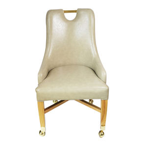 ตัวแทนจำหน่ายวีไอพี/ผู้เล่นเกมเก้าอี้หนักหรูหราคาสิโนเก้าอี้นวมสแตนเลสล้อเก้าอี้โป๊กเกอร์ล้อ - Product Image 2