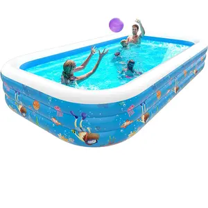 Aile şişme yüzme havuzu yerden açık arka bahçe taşınabilir şişme yüzme havuzu