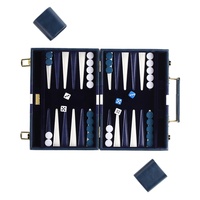 Boîte de jeu en cuir PU personnalisée professionnelle pour les échecs de stratégie de backgammon élégants pour le divertissement