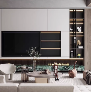 Soporte de pared de <span class=keywords><strong>Tv</strong></span> de diseño europeo moderno Muebles de sala de estar Gabinete de <span class=keywords><strong>TV</strong></span> Personalización integrada Gabinete de <span class=keywords><strong>Tv</strong></span> flotante - Product Image 6