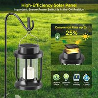 Lanterne solaire suspendue LEDORA LIGHTING ABS IP65 étanche pour jardin, patio, balcon, décoration extérieure