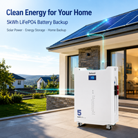 Batterie solaire résidentielle 51V 100Ah avec garantie de 10 ans, vente directe usine, compatible 48V 100Ah et 51.2V 100Ah, pack de stockage solaire 5kWh