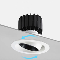 Plafonnier encastré maison petit réglable Mini Spot Downlight luxe vers le bas Cob profond 220 volts Dimmable Led projecteur lampe