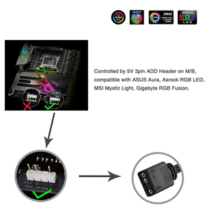 หัวต่อ EBY ARGB 24V 3Pin/12V 4Pin SM JST สำหรับต่อสายไฟ <span class=keywords><strong>RGB</strong></span> ADD <span class=keywords><strong>Header</strong></span> เมนบอร์ด WS2812 WS2812B LED Strip PC MSI <span class=keywords><strong>ASUS</strong></span> Aura SYNC AORUS CE - Product Image 3