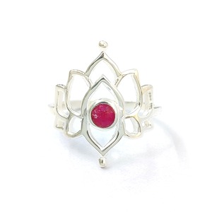 Bague en agate rubis, argent sterling 925, bague en pierres précieuses, bague en agate rubis réglable, collection artisanale, bagues fines, bijoux en argent, prix de gros - Product Image 1