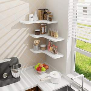 Étagères flottantes à bord naturel de 24 pouces, lot de 2, étagère murale en bois d'orme massif rustique avec support invisible - Product Image 6