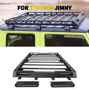 Off Road 4x4 5 doors Jimny Side steps tailgate ladder Roof Racks Luggage Carrier For Suzuki Jimny 2019+ Gen4 Sierra JB74w JB64w