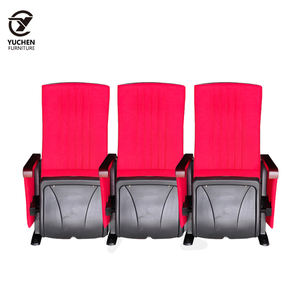 2025เก้าอี้หอประชุมสำหรับโรงละครแกรนด์เธียเตอร์สีแดงนุ่มรูปทรงฟองน้ำเก้าอี้สำหรับโบสถ์ - Product Image 1