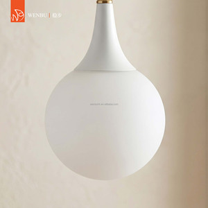 Teardrop <b>alabaster</b> Pendant <b>Lamp</b> brass bedroom bedside villa hotel light - Product Image 2