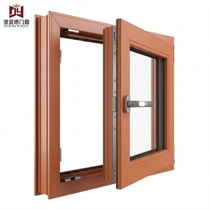 Fenêtre moderne en PVC <span class=keywords><strong>gris</strong></span> <span class=keywords><strong>anthracite</strong></span> à grain de bois, basculante et pivotante, multifonctionnelle avec double vitrage teinté, coupe-vent - Product Image 3