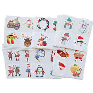 Navidad divertido muñeco de nieve ciervo <span class=keywords><strong>tatuajes</strong></span> temporales <span class=keywords><strong>para</strong></span> niños pegatinas impermeables <span class=keywords><strong>para</strong></span> el cuerpo regalos fiesta <span class=keywords><strong>cumpleaños</strong></span> favores - Product Image 5