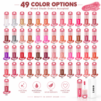 Gloss à lèvres repulpant effet miroir 3,5 ml, haute brillance, hydratant, 49 teintes, faible MOQ 1 pièce, vente en gros, logo personnalisé
