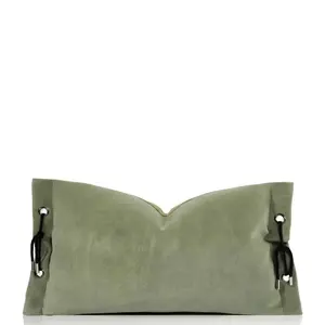 Tiff Home Modern Style Velvet Cushion High-end Throw Pillowcase Custom Cushion Cover Green Embroidered Pillow