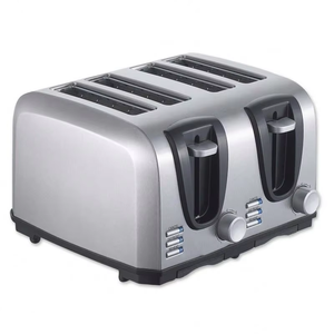 Sunwjn <span class=keywords><strong>Grille</strong></span>-<span class=keywords><strong>pain</strong></span> électrique automatique avec fonction de réchauffage <span class=keywords><strong>Grille</strong></span>-<span class=keywords><strong>pain</strong></span> en acier inoxydable à <span class=keywords><strong>4</strong></span> <span class=keywords><strong>tranches</strong></span> pour appareils de cuisine - Product Image 4