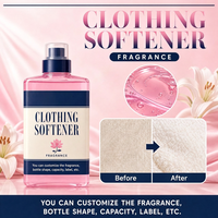 Adoucissant liquide pour linge, produits de nettoyage, parfum longue durée, fraîcheur, bouteille en forme de losange, Lotus